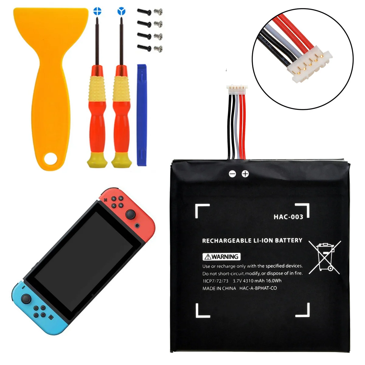 

4310mAh HAC-003 Battery For HAC 003 NS Switch 2017 Game Console HAC-001 High Quality Batteries With Free Tool Kit