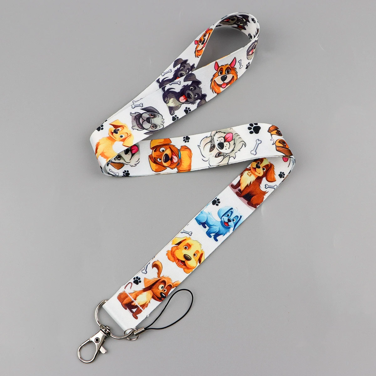 Cute Dogs Credential Holder Black Cat Lanyard Keychain Neck Strap For Keys ID Card Gym Phone Straps Keyrings Accessories
