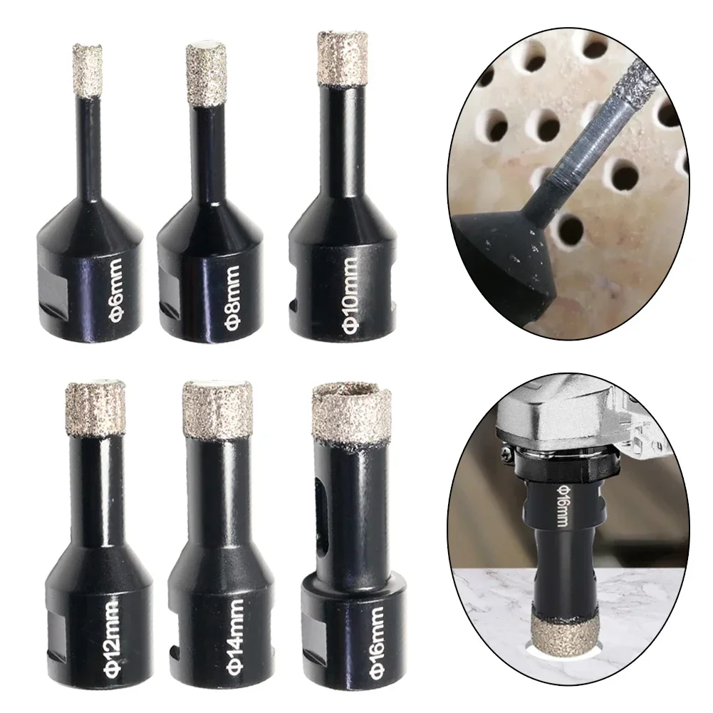 1pc 6-16mm Vaccum Brazed Dry Drill Bit For Glass Ceramic Marble Concrete Tile Quartz Stone Hole Opener