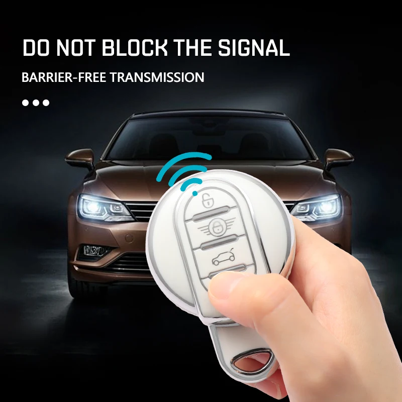 For BMW Mini Cooper F55 F56 F57 F54 F60 JCW Clubman Countryman Soft TPU Car Remote Key Case Cover Shell Fob Accessories - view 6