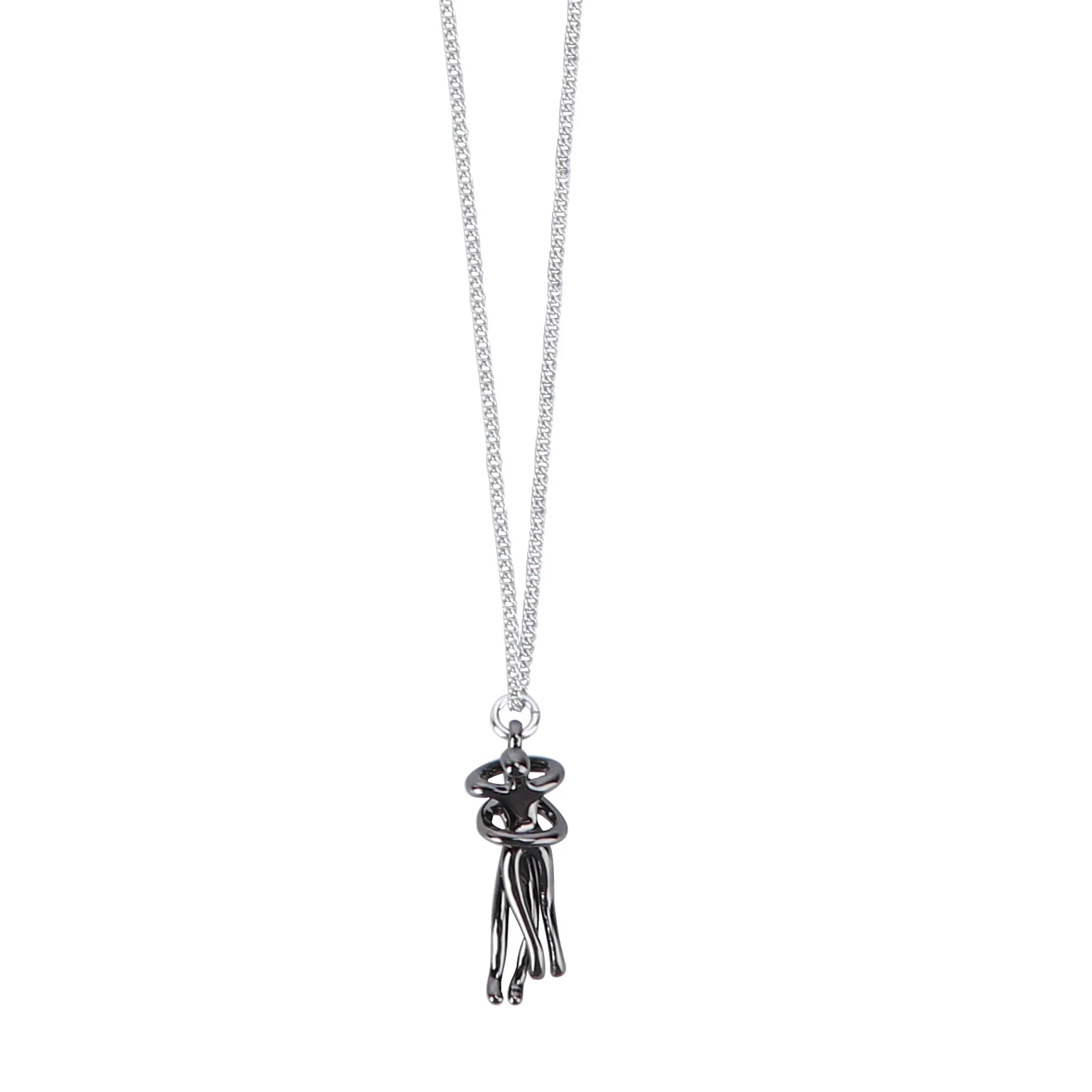 

ValentinesDay Necklace CoupleHugging Pendant WomensJewelry LoveWitness Gifts Stylish BrassMaterial Durable ExquisiteWorkmanship