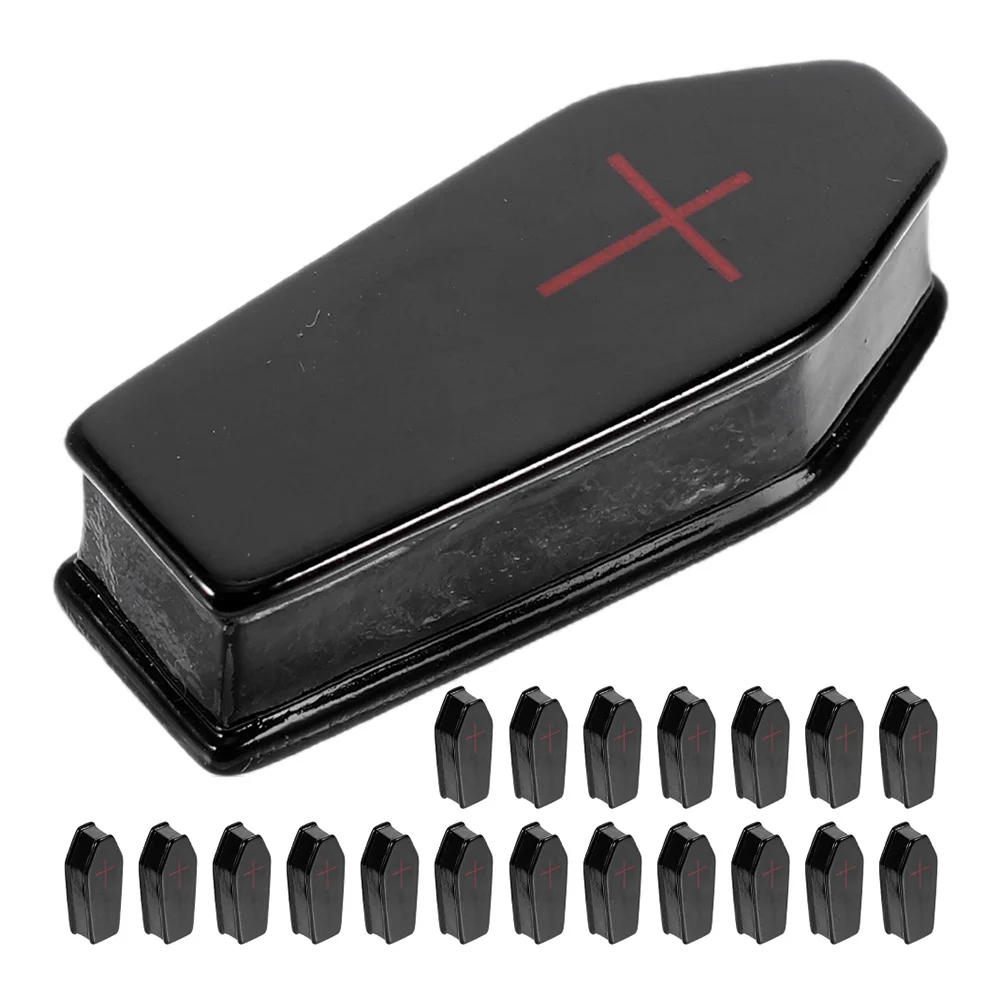 50 Uds Mini ataúd resina Halloween Micro decoraciones de paisaje para accesorios de fiesta de Casa Encantada y decoración festiva del hogar