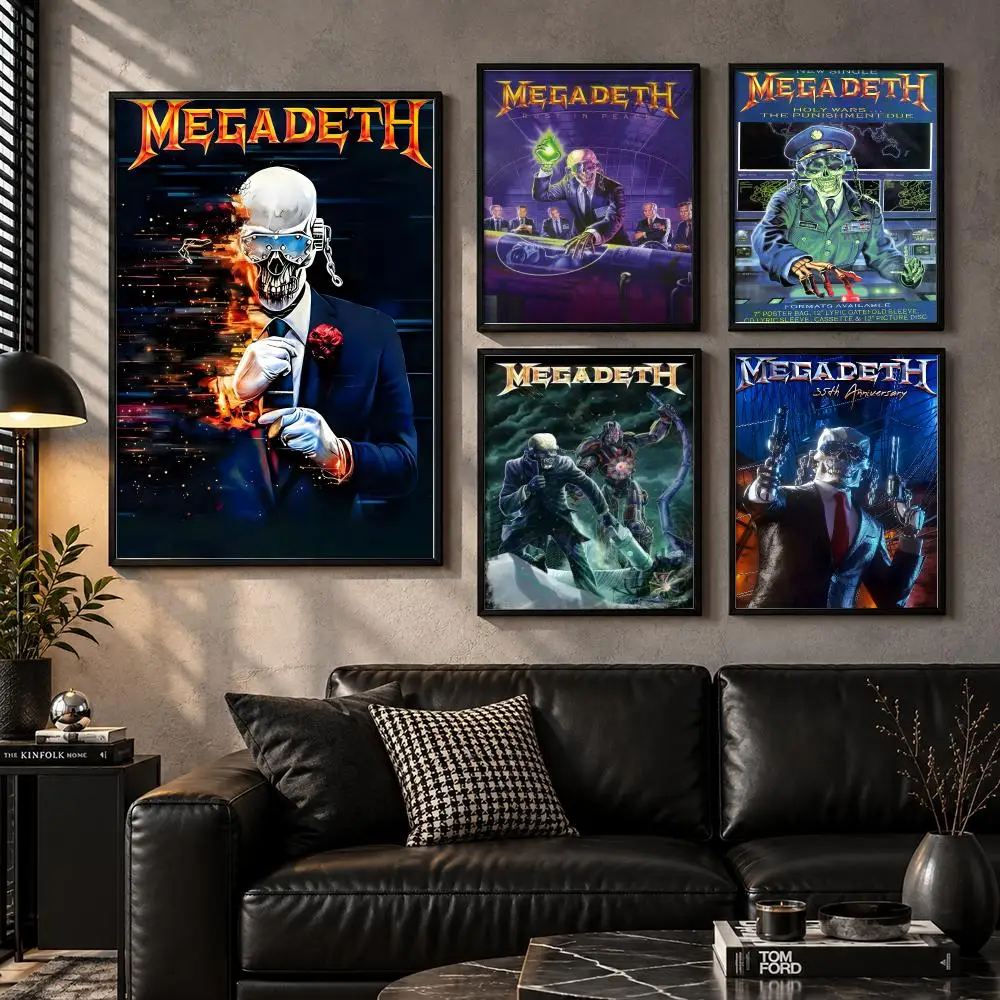 Megadeth 80s Thrash Metal Band Fierce Riffs Heavy Music Legacy Poster Aesthetic Unframed Wall Prints for Bedroom & Living Room