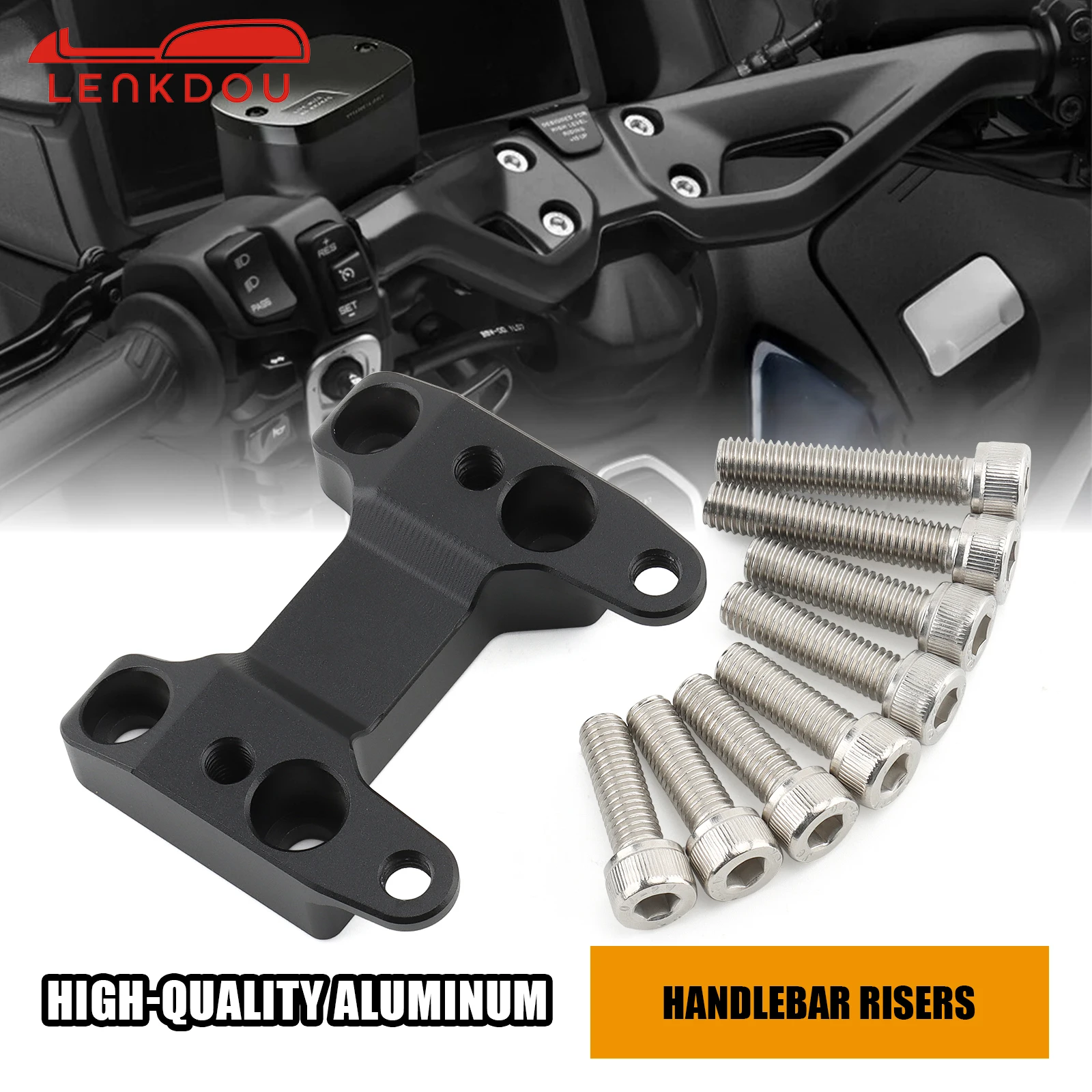 

For Yamaha TMAX 560 T-MAX560 TMAX560 T-MAX 560 2022 2023 2024 New Motorcycle Handlebar Riser Black Handle Bar Raiser Clamp Backs