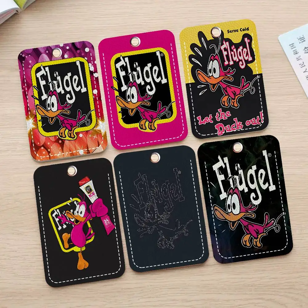 Flugel Drinking Rectangle Keychain Card Holder, Badge Credit Card Holder, Student ID Card Holder, Bus Cards Cover