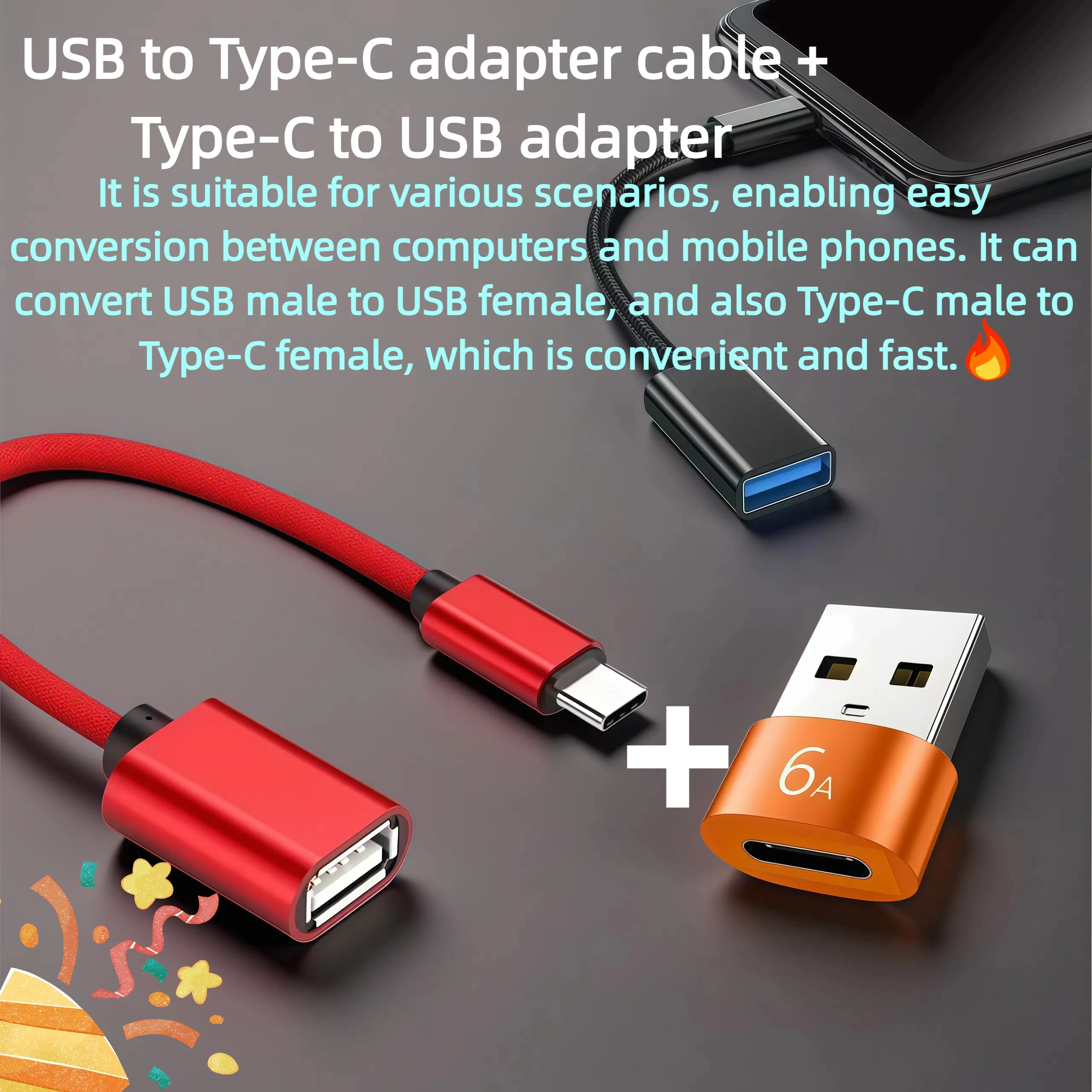 OTG Kabel TYPE-C Zu USB Buchse Adapter Kabel Für Macbook Huawei P50 Xiaomi Realme POCO USB Adapter Kabel Typ C Kabel