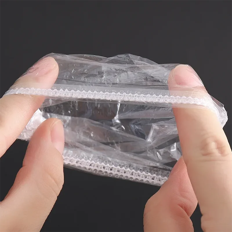 100Pcs Transparent Disposable Ear Cover Waterproof One-off Earmuffs Ear Protector Caps Plastic Bag Bath Shower Hair Dyeing Tool