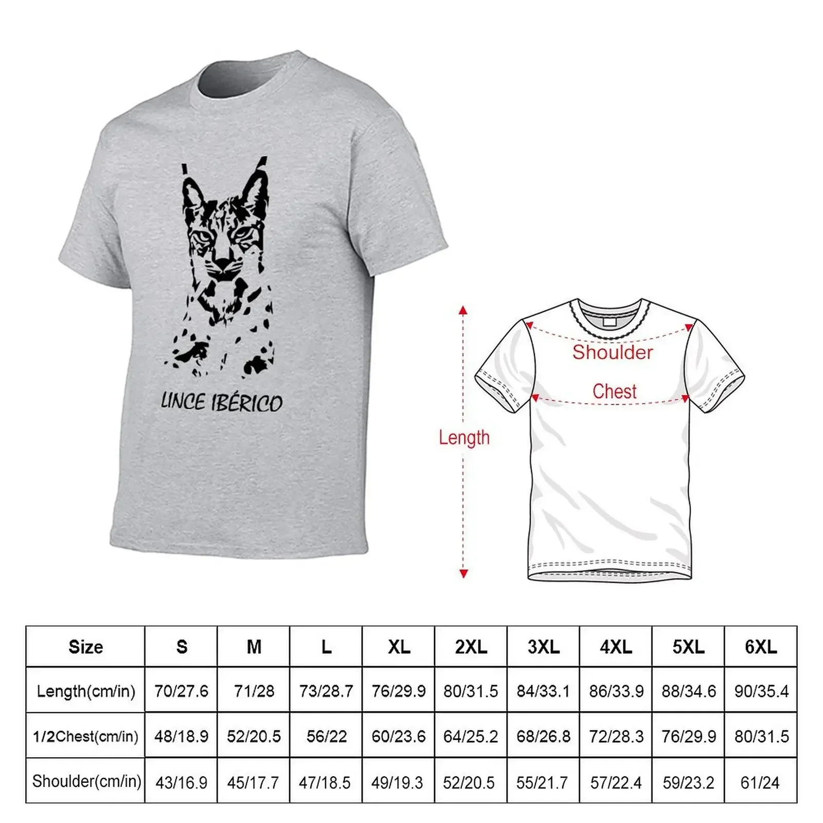 Iberian lynx T-shirt boys whites shirts graphic tees mens t shirt