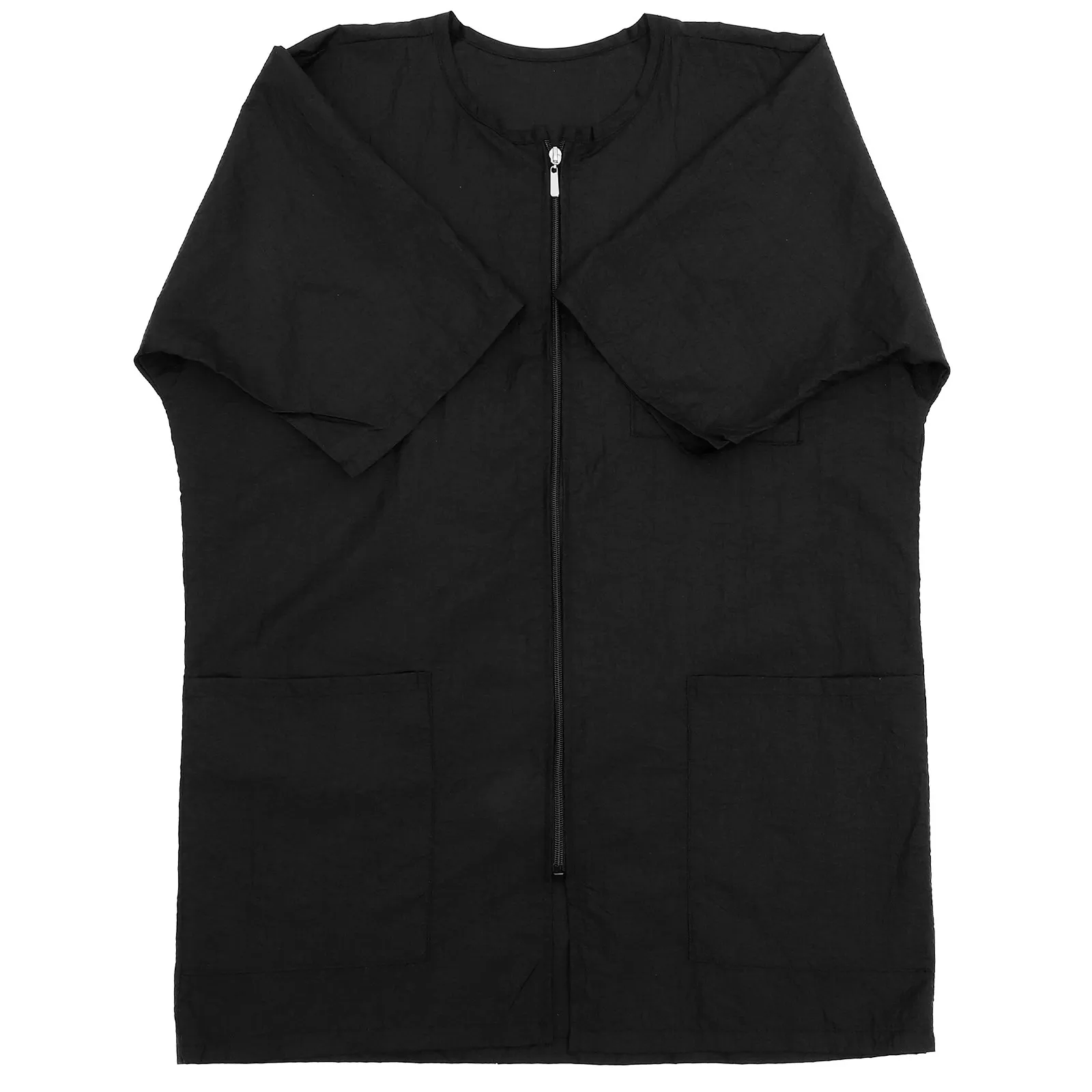 Kappersschort met korte mouwen, werkuniform, waterdichte saloncape voor stylist, kapper, duurzaam, sneldrogend, grote zak, haarverzorging