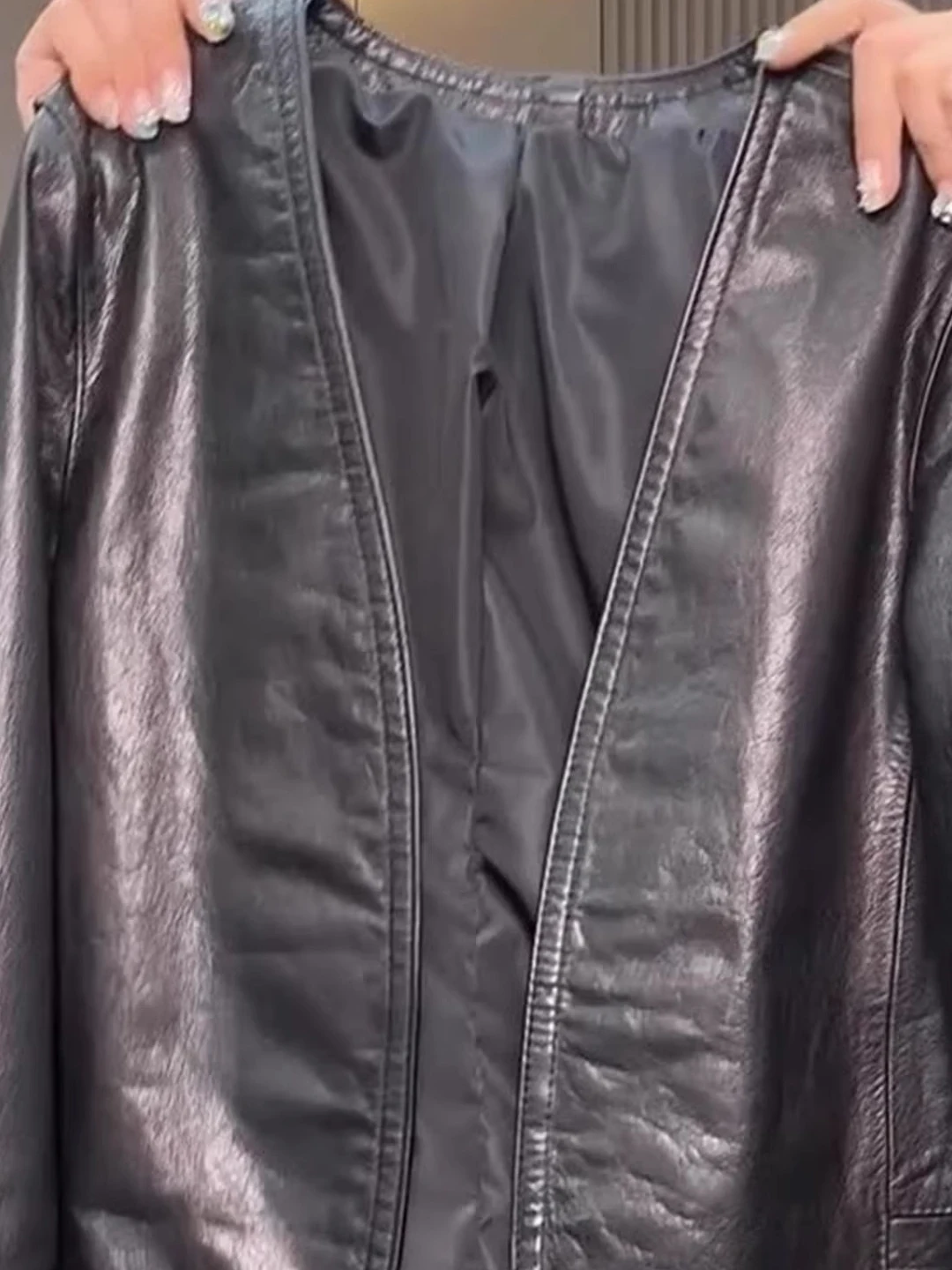 เสื้อแจ็คเก็ตหนัง Bla Long Sve รุ่นเรียบง่าย สไตล์อเนกประสงค์ เสื้อคลุมผู้หญิงทรงเข้ารูป ช่วยให้ดูผอมเพรียว เหมาะสำหรับใส่ทำงาน รุ่นใหม่ล่าสุดสำหรับฤดูใบไม้ร่วง