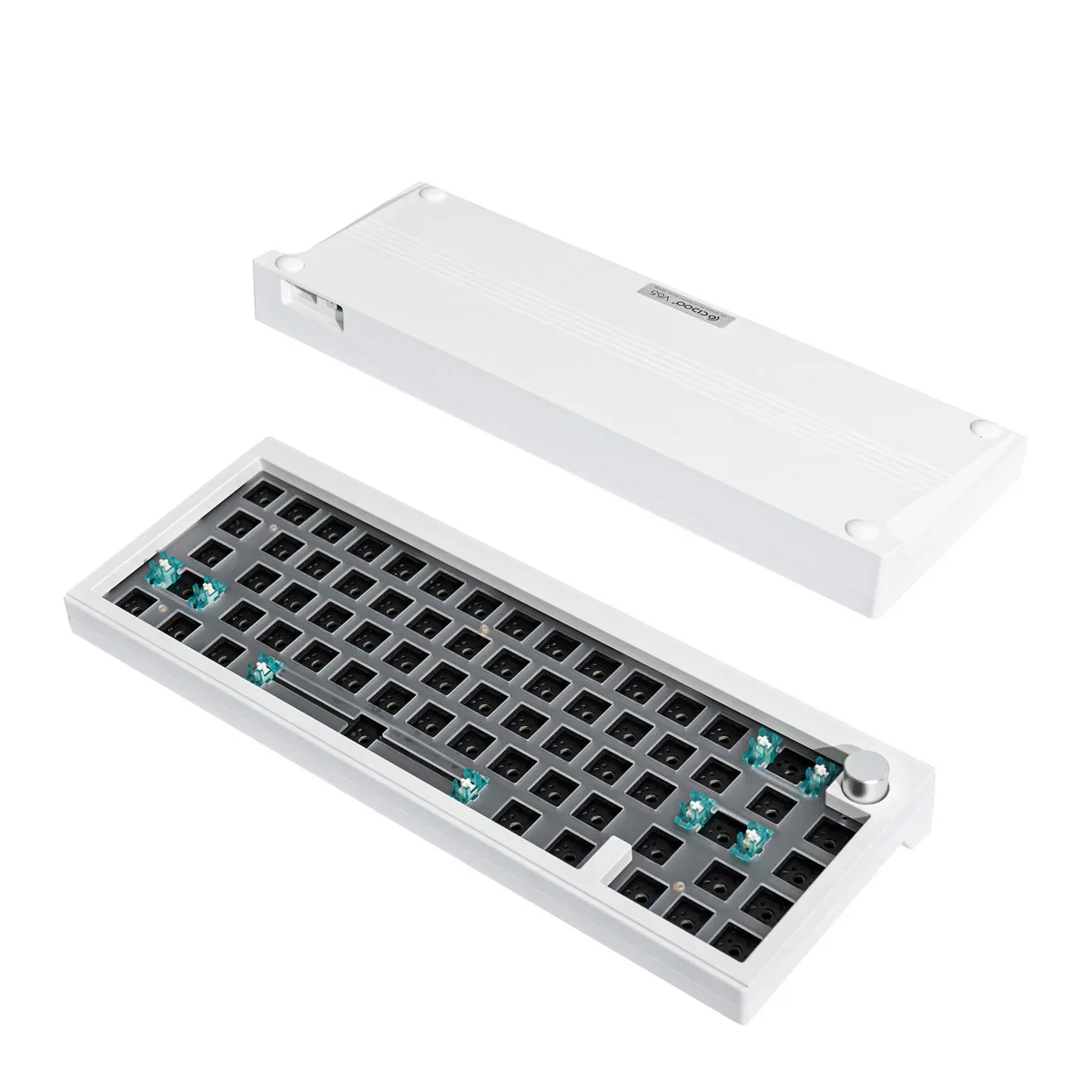 

Gasket Mount Metal Keyboard Kit Bluetooth FNK V65 V2 with Knob CNC Aluminum Case Hotswap RGB PCB VIA support