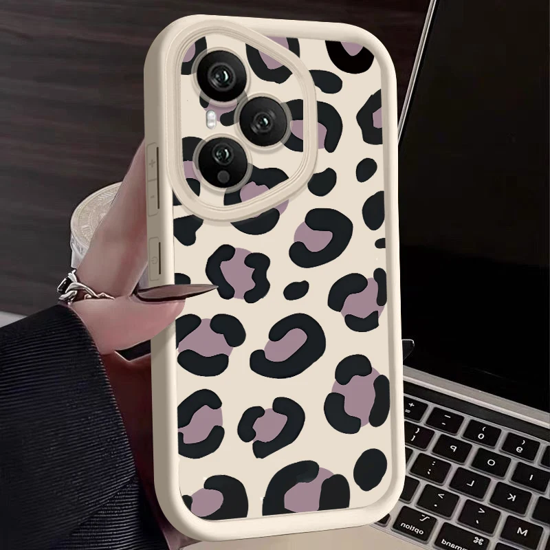 Colorful Leopard Print Pattern Phone Case For Honor 400 200 Pro Magic7 Lite X8c X9c Smart X6a X6b X6c Shockproof Soft TPU Cover