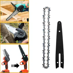 Chainsaw Elétrica Correntes e Guia Usado para Registro e Poda, Electric Saw Parts, Garden Tool, 4 in, 6 in