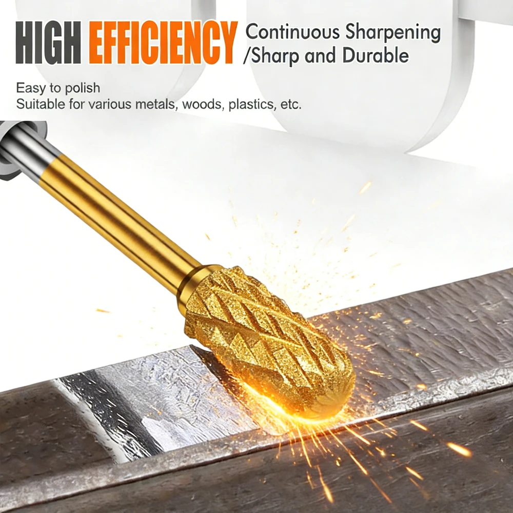 10-Piece Alloy Steel Rotary File Set Grinding and Polishing Tools Grinding Iron Deburring Reaming
