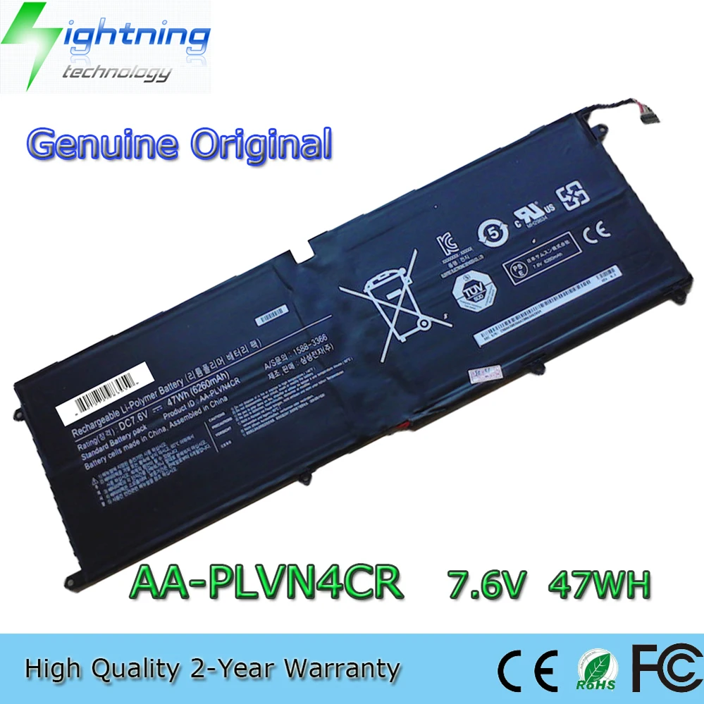

AA-PLVN4CR 7.6V 6260mAh Laptop Battery for Samsung Ultrabook BA43-00366A 1588-3366 etc