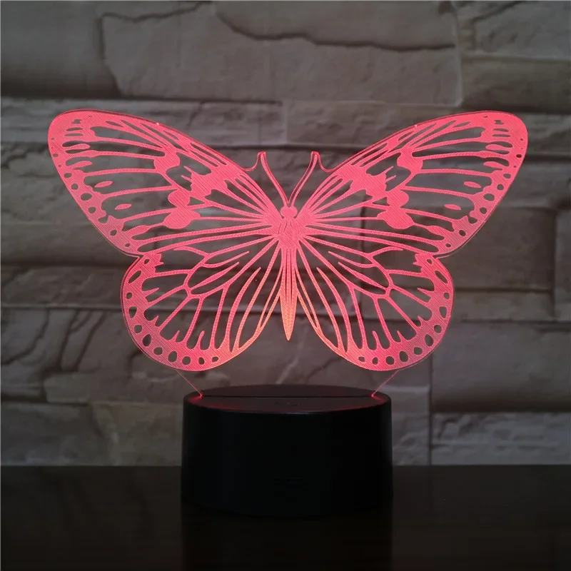 Nighdn Butterfly Lamp Led Night Light for Kids 7 Color Change USB Table Bedside Lamp Child Nightlight Birthday Christmas Gift