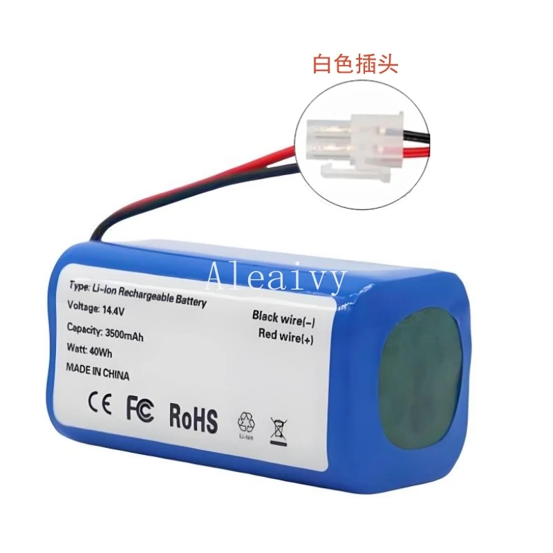 14.4V 2600mAh Robot Vacuum Battery for ILIFE A4 A4s Pro A6 A7 A8 A9 V7 V7s Plus W400 W450 X620, Ecovacs Deebot CEN550 CR120