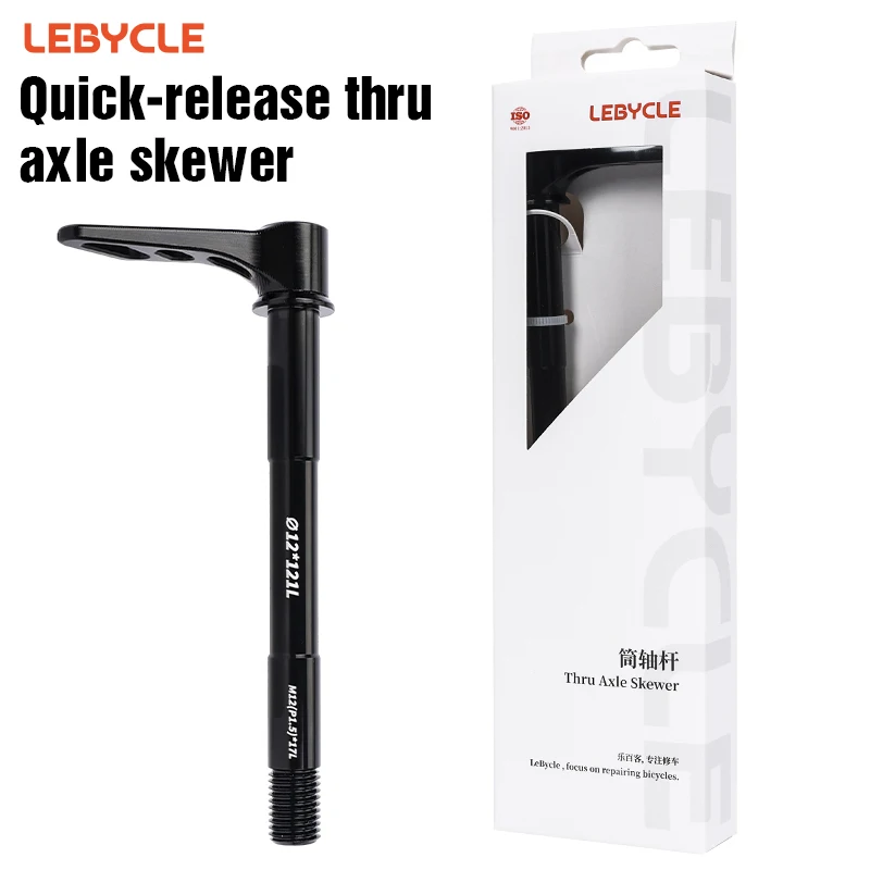 LEBYCLE MTB Bicycle Quick Release Thru Axle Road Bike Screw Shaft DT Structure Skewers 12mm Wheel Axis Hub Rear M12 M15 x 148MM