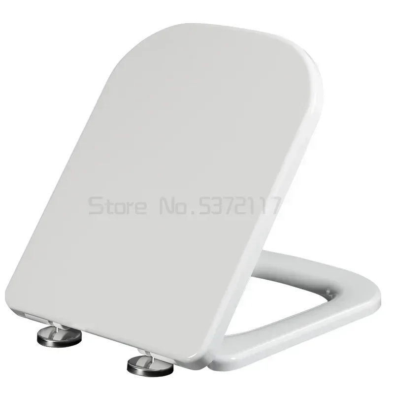 PP Square Shape Toilet Seat Lid Quick Release Soft Close Toilet Lid Length 430mm to 455mm 355mm to 365mm GBP17291PF