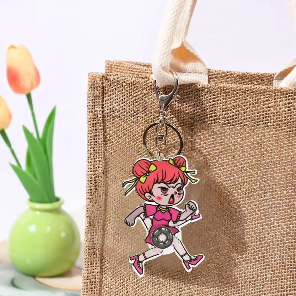 12個/セット 面白いデザインのスピニングジャイロキーホルダー スポーツランニングテーマ かわいいアニメスタイル ハンドスピナー ジャイロおもちゃ ペンダント型