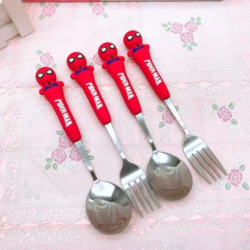 Spider-Man 3D Handle Portable Kids Stainless Steel Spoon & Fork Cutlery Set, Children Holiday Gifts view 4