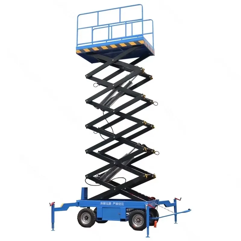 6-24m 500/300kg Mechanical Lifting Platform for Mechanical Mobile Portable Elevating Small Electric Scissor Aerial Lift Work