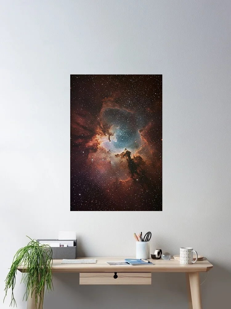 Cosmos Stars Galaxies, Print Art Canvas Poster, For Living Room Decor Home Wall Picture