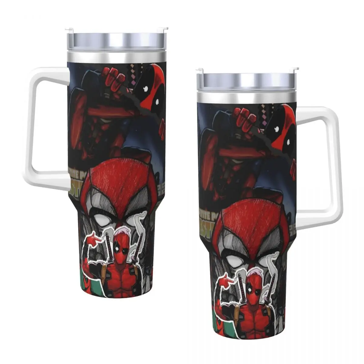 Wallpaper Deadpool-bayingimg Stainless Steel Tumbler Travel Mugs Cup 40oz Coffee Mug Portable Cold Drink Milk Tea Water Bottle