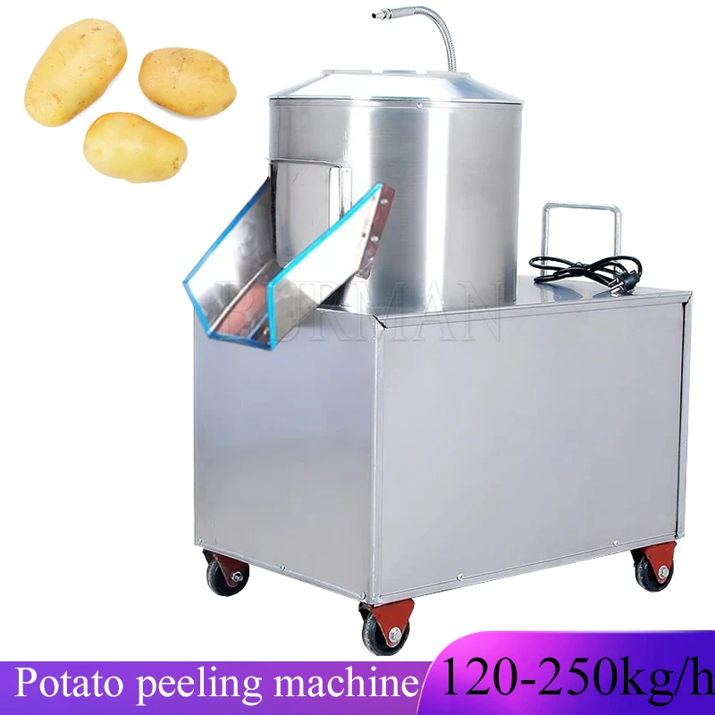 Electric Automatic Small Sweet Potato Skin Peeler Cleaning Washing  PotatoPeeling Machine For Commercial