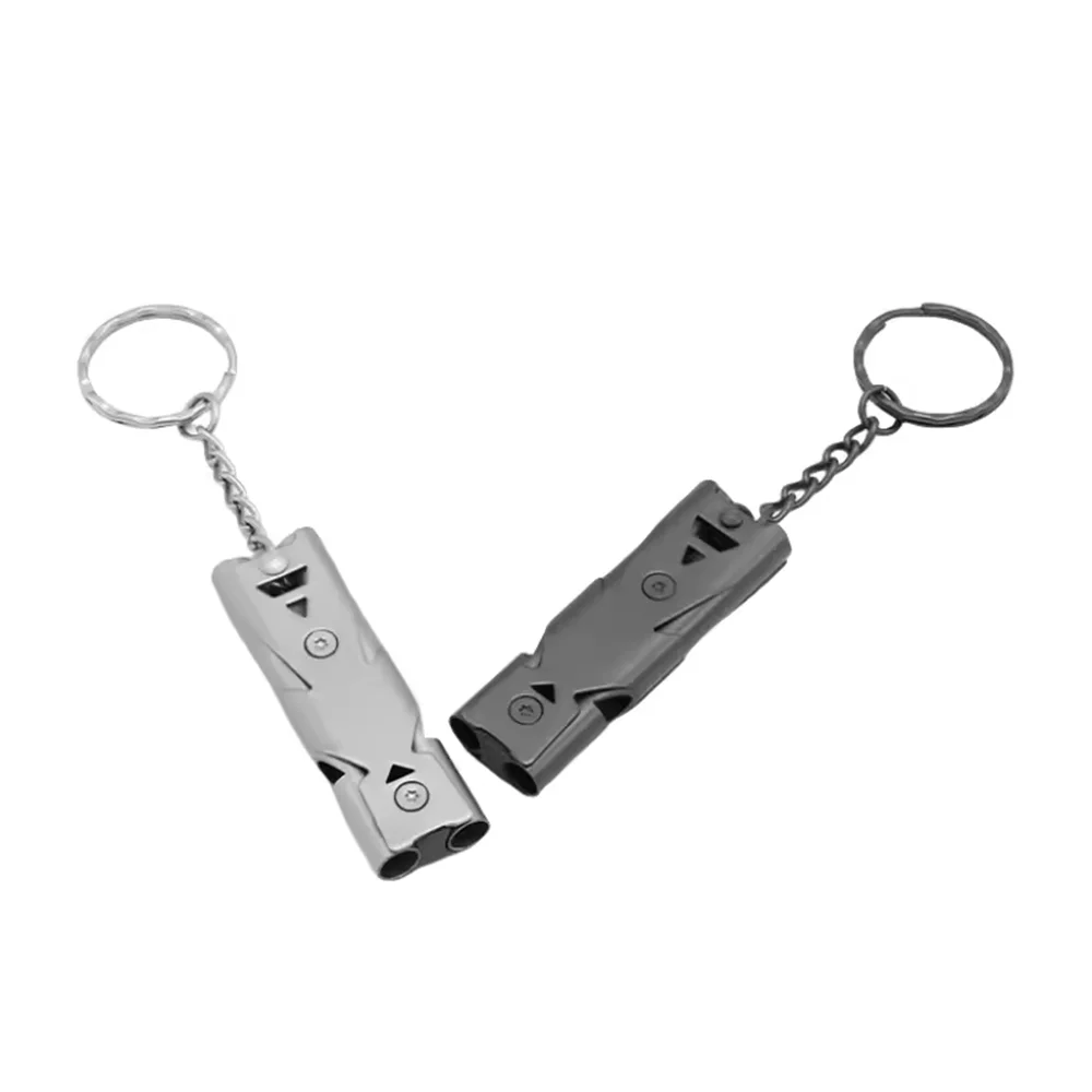 أنبوب مزدوج صافرة متفجرة في الهواء الطلق استغاثة صافرة الفولاذ المقاوم للصدأ عالية التردد زلزال الإنقاذ صافرة صفارة إنقاذ