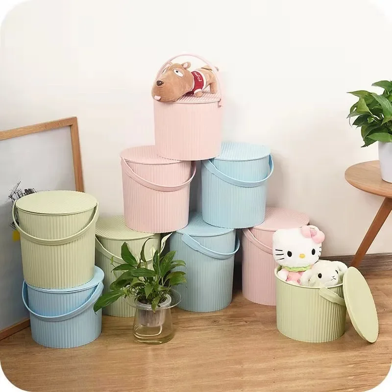 Medium Bucket Stool Plastic Sitting Household Water Storage Fishing Bucket Portable Storage Containers Kindergarten Storage