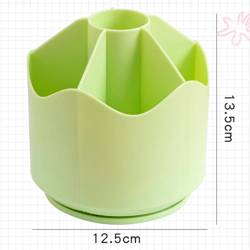 Portador de caneta de grande capacidade rotativa de papelaria organizador lápis Poncy Pot Desktop Organizer lápis Cup Pote para o escritório em casa