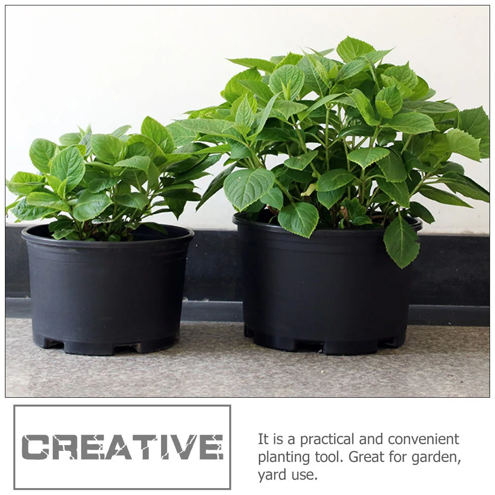 

Gardening Plastic Flower Pot Practical Plant Container Rational Structure Convenient for Yard Use Long Lasting