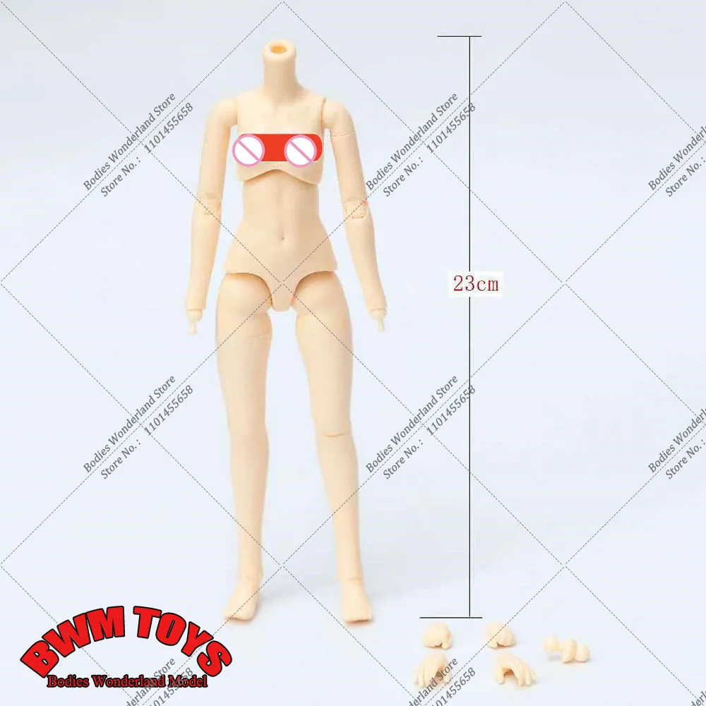 

23cm Girl Moveable Joint Replacement Body For Obitsu 22 Body Ob22 Ob24 Azone Action Figure Head