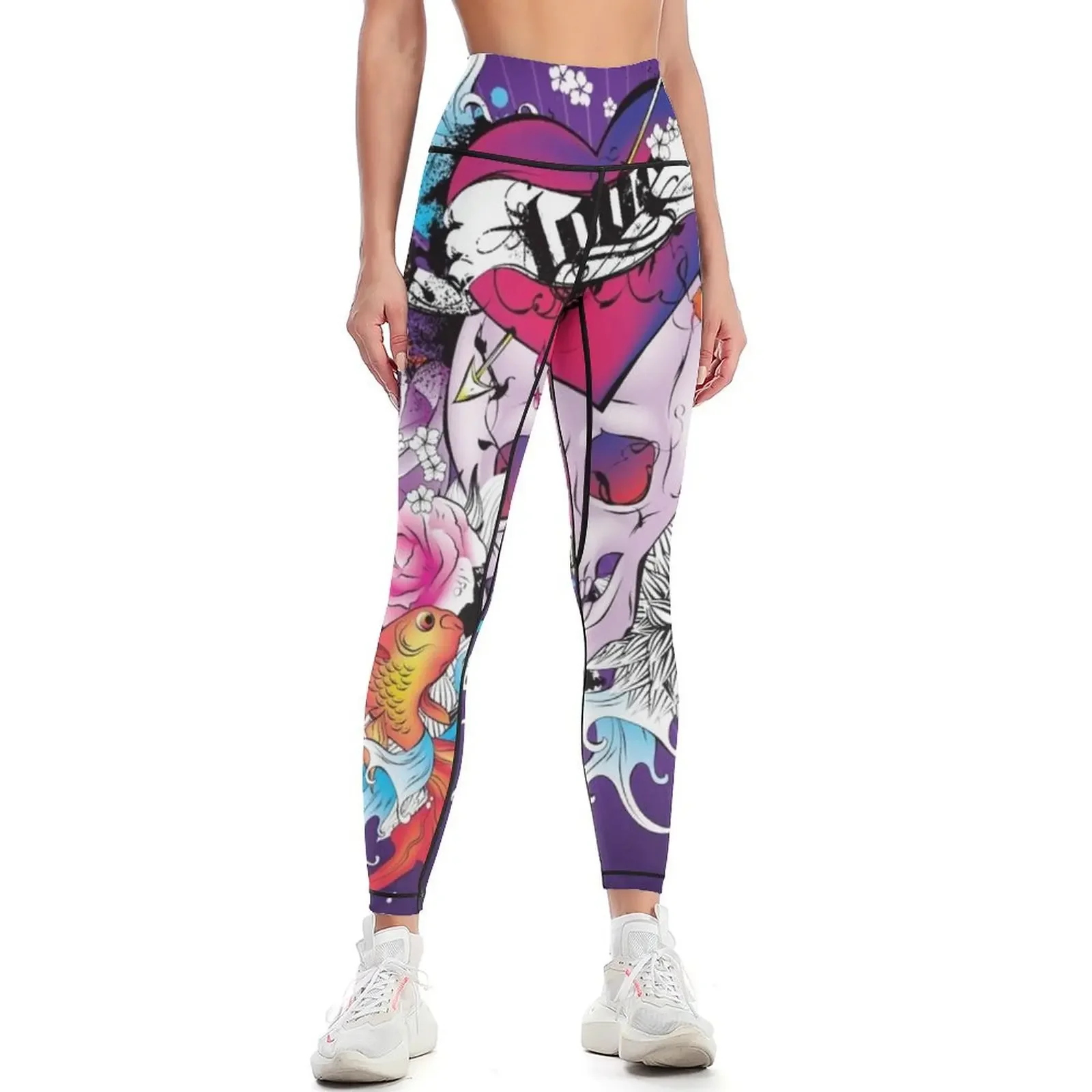 Skulls Leggings jogging pants high waist Training pants legging pants raises butt Womens Leggings