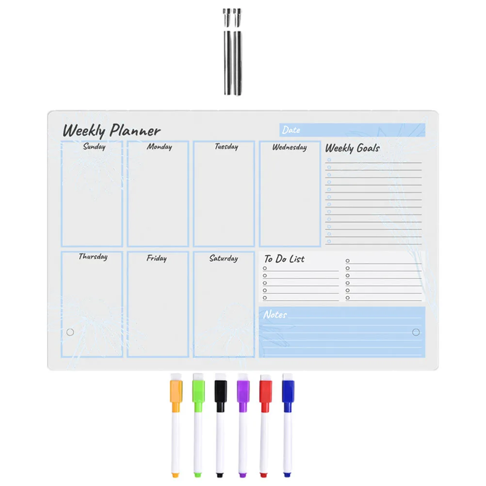 1 комплект, прозрачная акриловая доска для сухого стирания, настольная доска для заметок для стола, список дел, планировщик, многоразовая, гладкая поверхность, декоративная