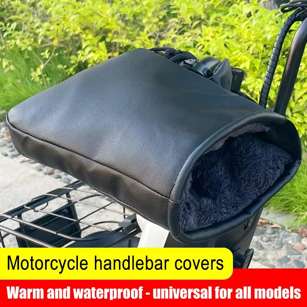 Cold Weather Riding Hand Muffs Thick Warm Windproof Handlebar Covers For Motorcycle E-Scooter Bike Accessories