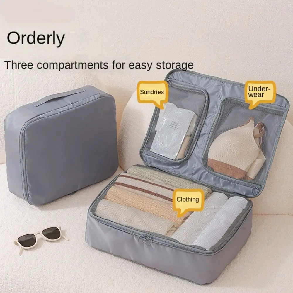 

Foldable Clothes Storage Bag Moisture-proof Large Capacity Travel Luggage Bag with Zipper Space Saving Clothes Packing Cube