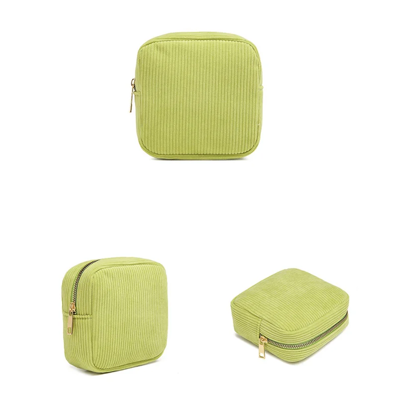 Small Bags Multifunctional Portable Corduroy Makeup Storage Bag Zero Wallet Sanitary Napkin Storage Small Bags