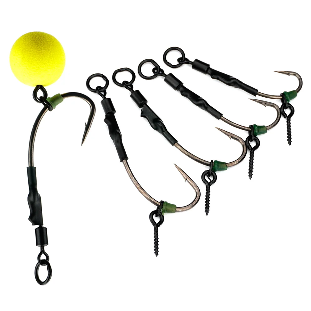 Hirisi 4 pièces Ronnie plate-forme carpe crochet de pêche combinaison pêche en mer boule flottante Type d'appât groupe de pêche accessoires de pêche