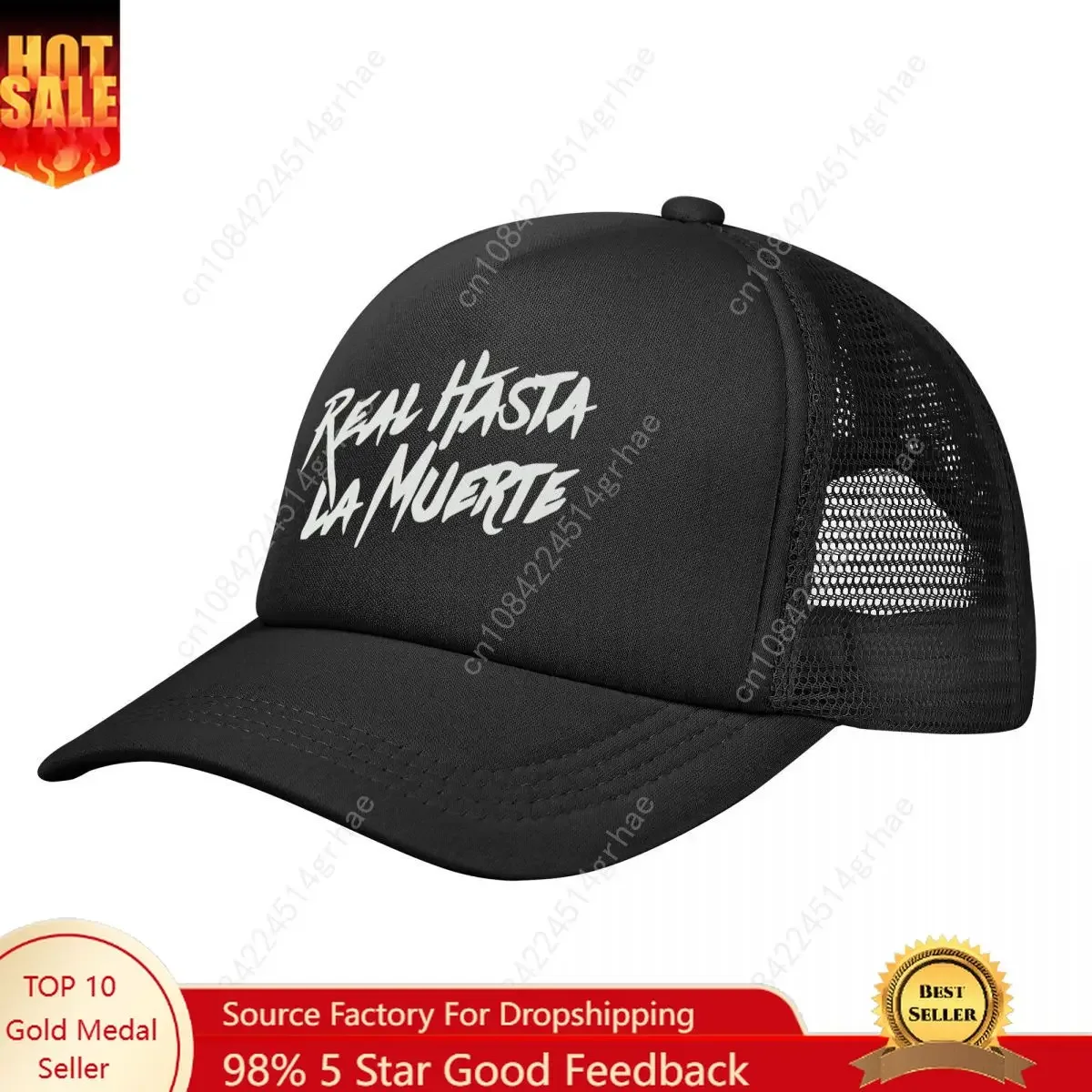 

Unisex Real Hasta La Muerte Trucker Hat Sport Mesh Baseball Caps Snapback Caps Anuel AA Hats Adjustable Trucker Cap Summer