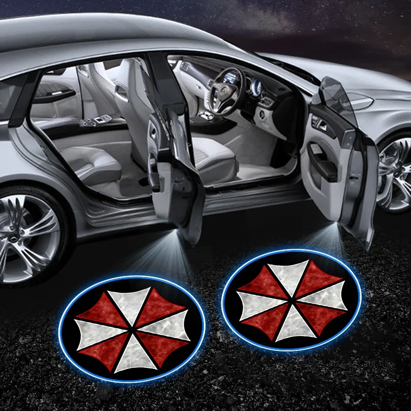 Projetor de porta de carro led, luzes de boas-vindas de alta definição, estilo para guarda-chuva, corporação, decoração de estilo de carro, acessórios de carro