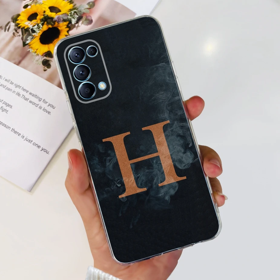 For Oppo Find X3 Lite Case CPH2145 Luxury Letters Cover Clear Silicone Phone Case For Oppo Find X3 Lite X3Lite Soft Fundas Coque