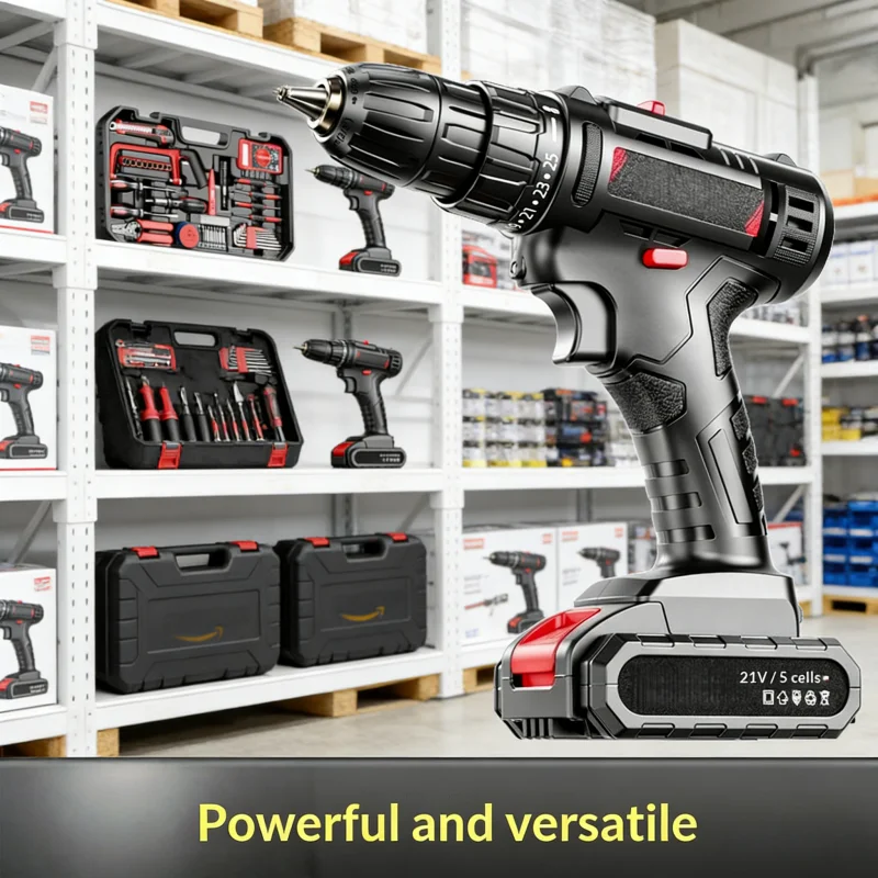 Multifunctional Lithium Electric Drill Electric Screwdriver Pistol Drill Drilling Power Tool Set Taladro Percutor De Batería