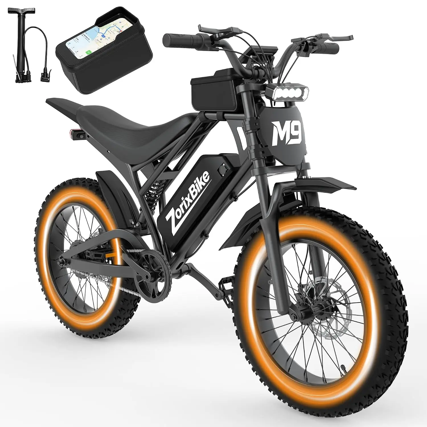 1500W Peak Brushless Motor Electric Bicycle, NFC Unlock 48V 13AH 31-35MPH 60 Miles Range 20