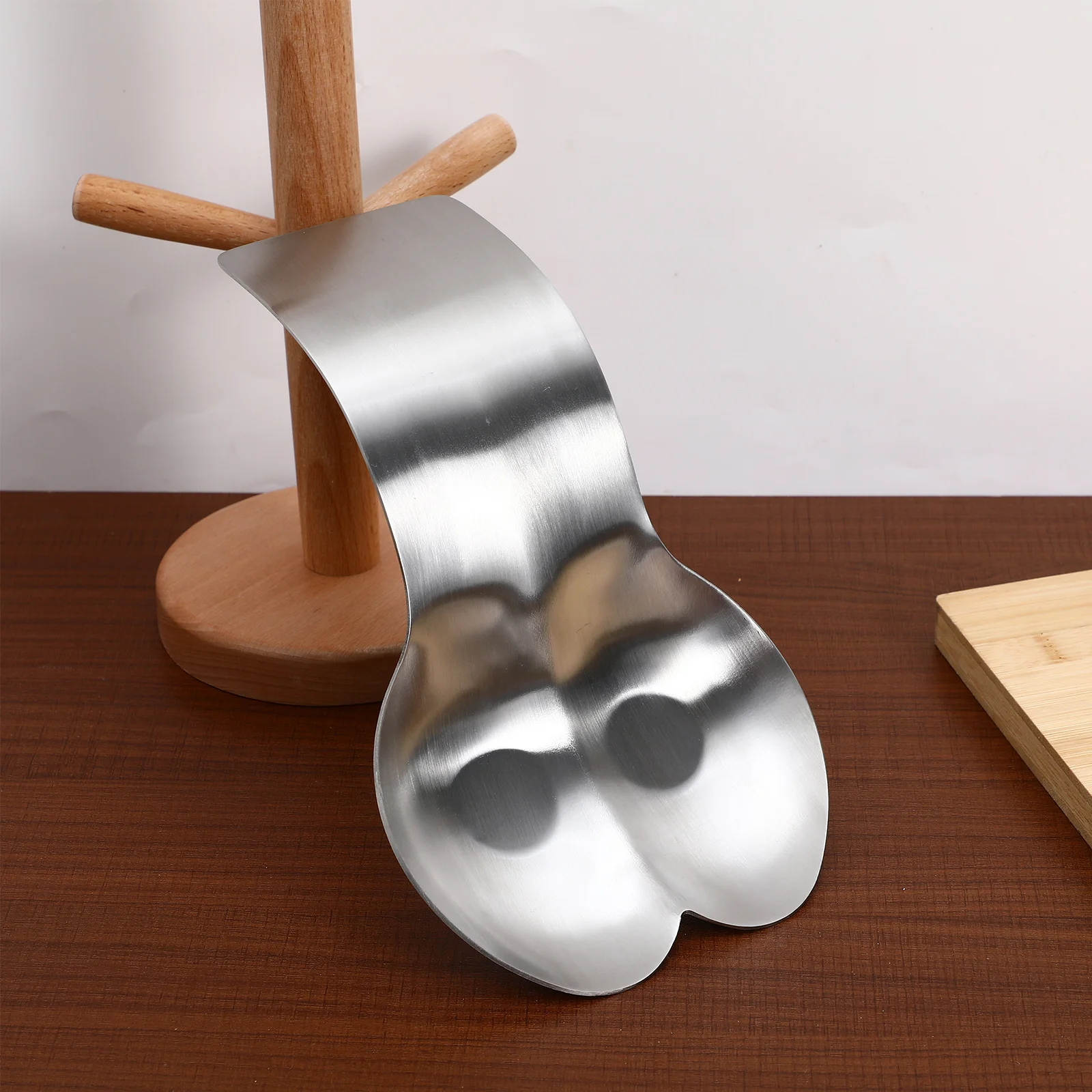 

Double Stainless Steel Spoon Rest Thickened Heavy Duty Kitchen Utensil Holder Soup Spoon Rack Cutlery Tray Eco Friendly