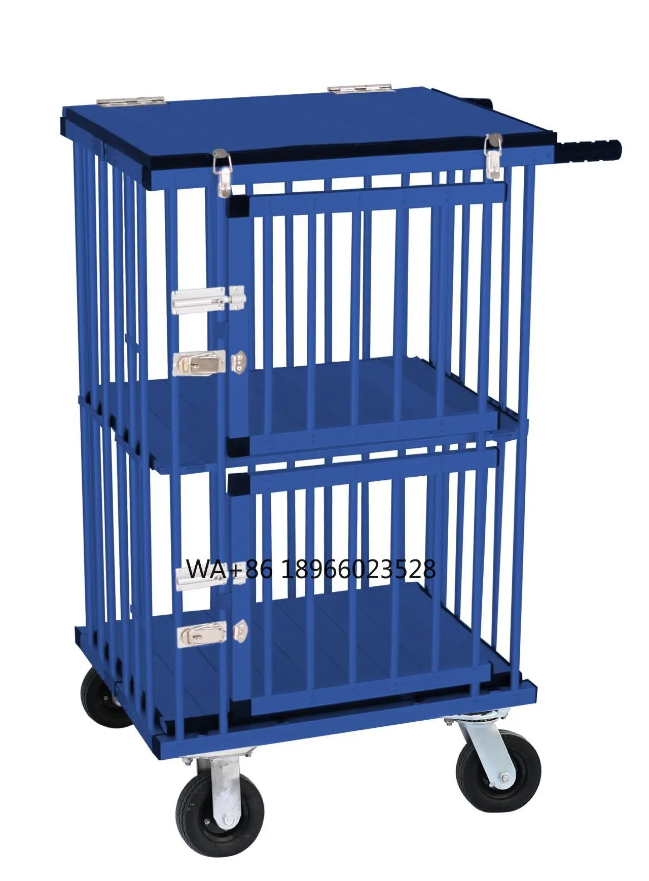 KB-514AAT Two Berth Double Decker Dog Show Trolley Better Aluminum Light-Weight & Heavy Duty Dog Trolley