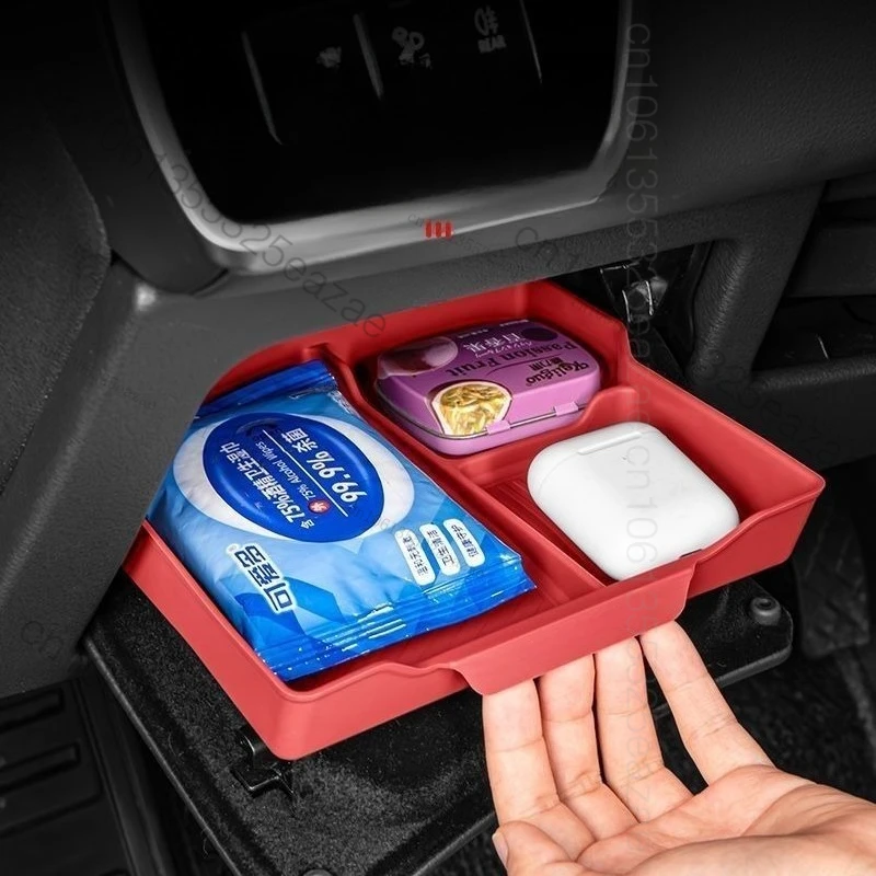 لأودي A6 A7 C8 2019 2020 2021 2022 2023 2024 صندوق تخزين سيليكون داخل السيارة ، تحت صندوق تخزين مقعد السائق #2