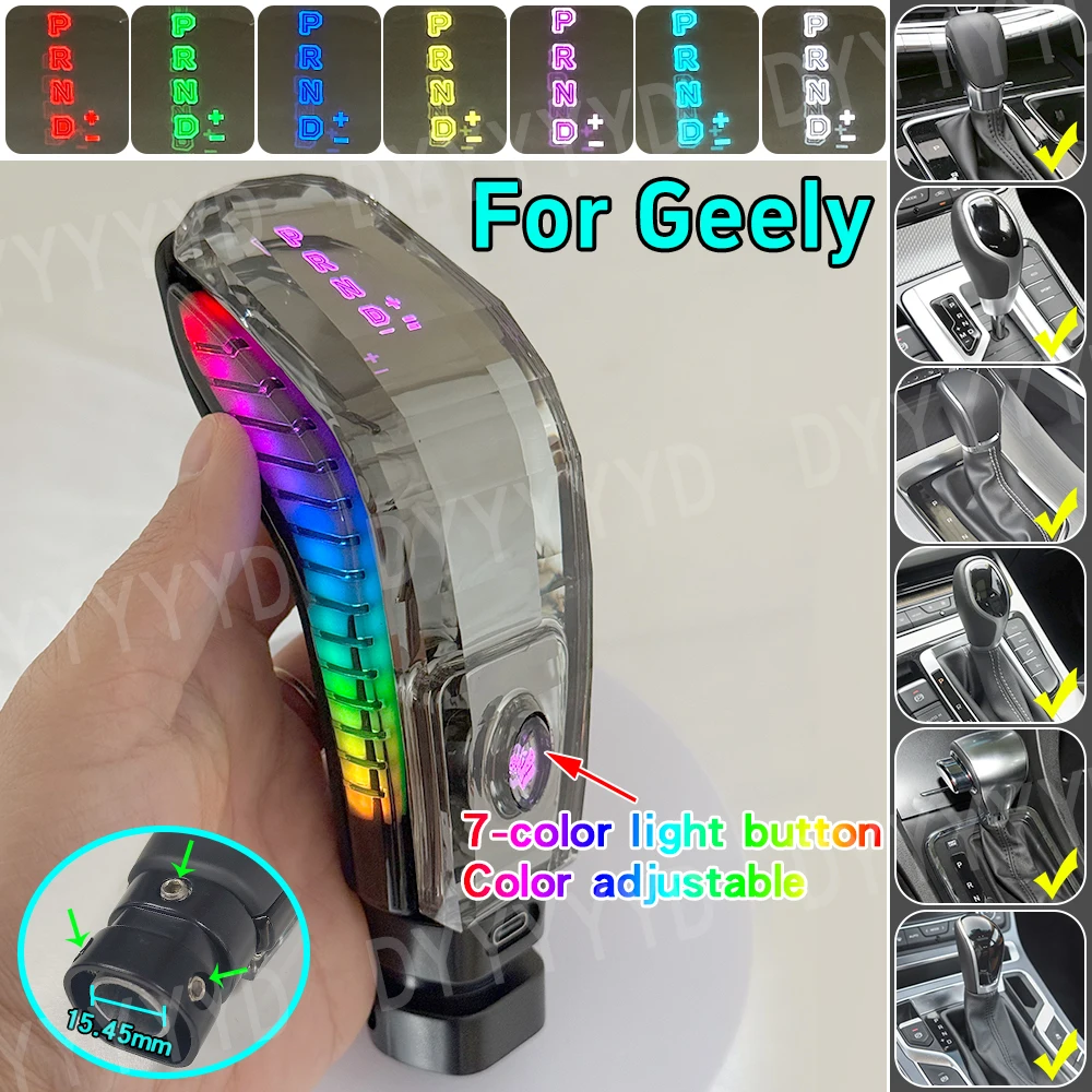

For Geely Boyue Borui Atlas Emgrand GS GL Vision S1 Binray Automobile Automatic LED Gear Shift Knob Interior Replacement Part