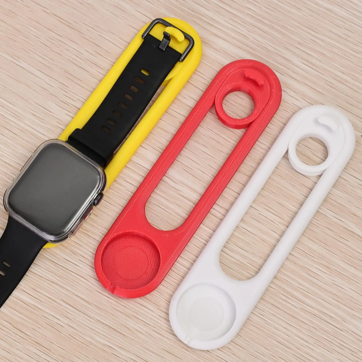 For Apple Watch Wall Mount Fast Charging Holder Stand for IWatch Integrated Card Slot Anti Slip Anti-drop Bracket Charger Holder